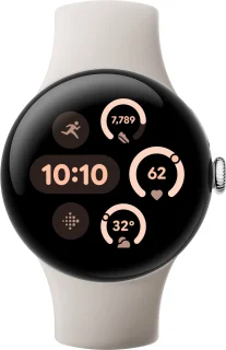 Google Pixel Watch 3 41mm Zilver/Porselein