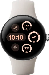 Google Pixel Watch 3 41mm Zilver/Porselein