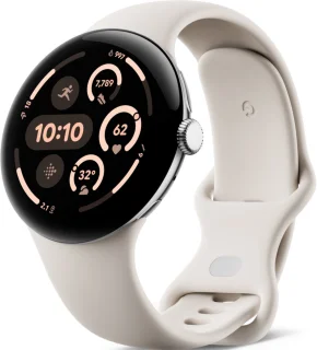 Google Pixel Watch 3 45mm Zilver/Porselein