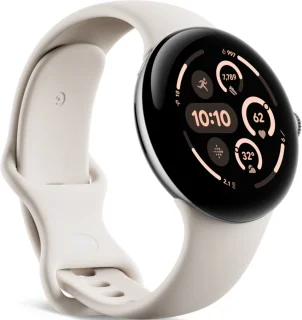 Google Pixel Watch 3 45mm Zilver/Porselein