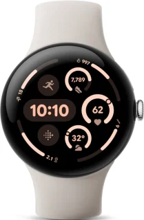 Google Pixel Watch 3 45mm Zilver/Porselein