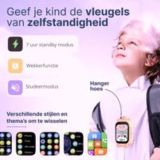 Gps Horloge Kinder Tracker Roze - Android/IOS - IP68