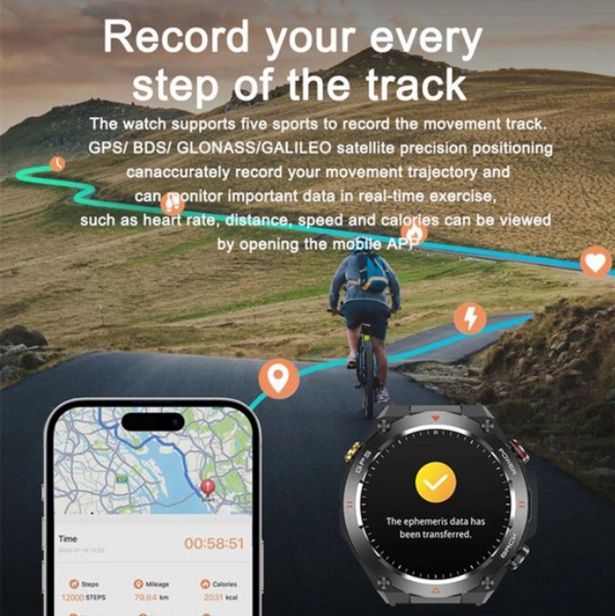 GPS Smartwatch Unisex - Sportief & Gezondheid