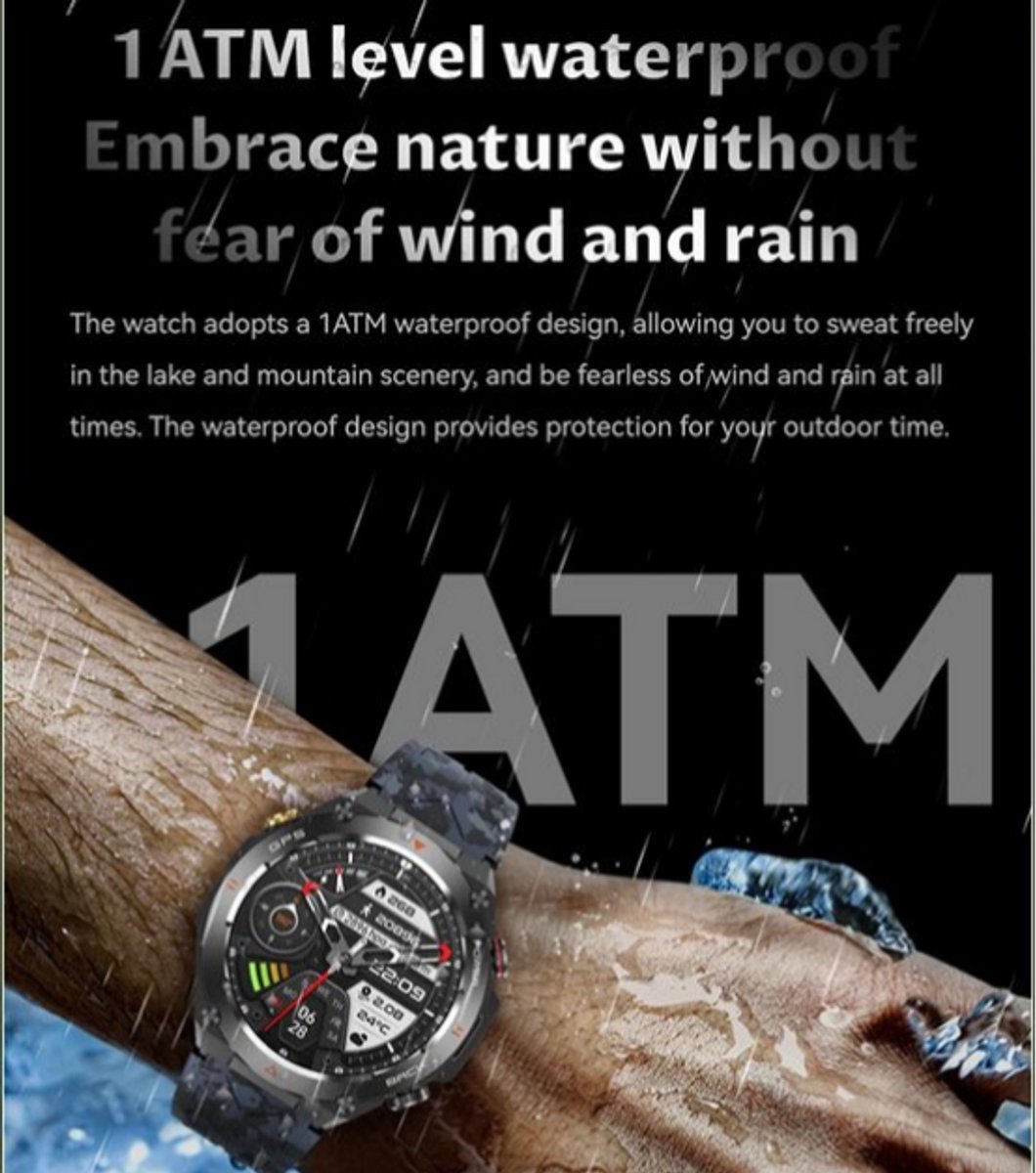 GPS Smartwatch Unisex - Sportief & Gezondheid