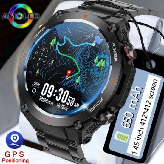 GPS Smartwatch Unisex - Sportief & Gezondheid