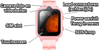 GPSHorlogeKids© DUO Roze GPS horloge kind smartwatch