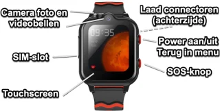 GPSHorlogeKids© DUO Zwart - GPS Horloge Kind Smartwatch