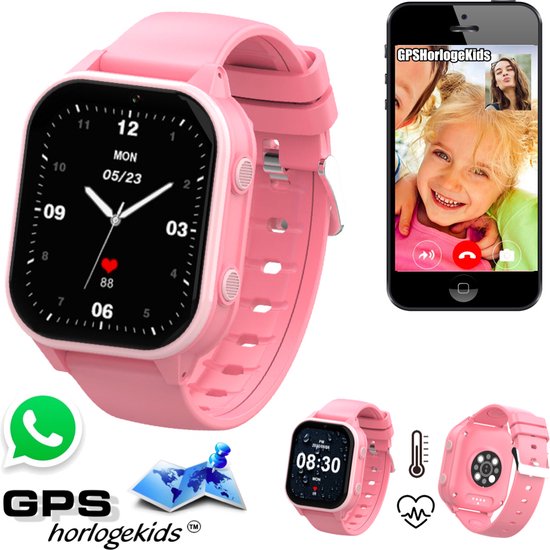 GPSHorlogeKids Edge Pro Roze — Veiligheid, communicatie en nieuwe sensoren in één kinderhorloge