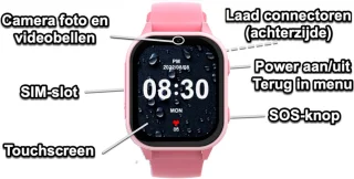 GPSHorlogeKids Edge Roze - GPS Horloge Kind Smartwatch