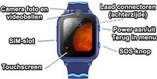 GPSHorlogeKids© GPS Horloge Kind DUO Blauw