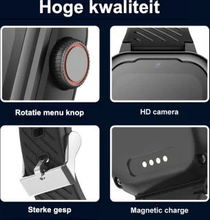 GPSHorlogeKids© Turn Zwart Smartwatch voor Kinderen