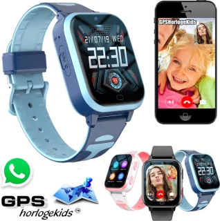 GPSHorlogeKids© Yoda Blauw GPS Horloge Kind 4G