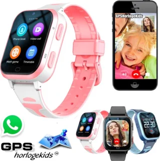 GPSHorlogeKids Yoda Roze - GPS Horloge Kind Smartwatch 4G