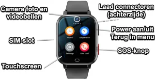GPSHorlogeKids© Yoda Zwart GPS Horloge Kind Smartwatch