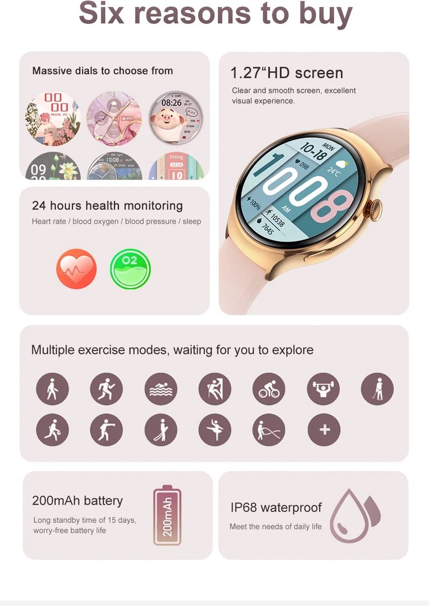 GT4 Mini NFC Smartwatch Vrouwen GPS 1.27" AMOLED 2024