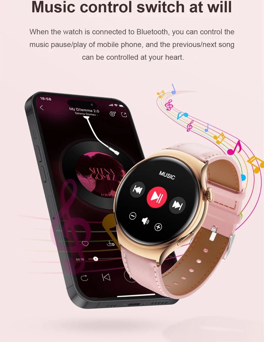 GT4 Mini NFC Smartwatch Vrouwen GPS 1.27" AMOLED 2024