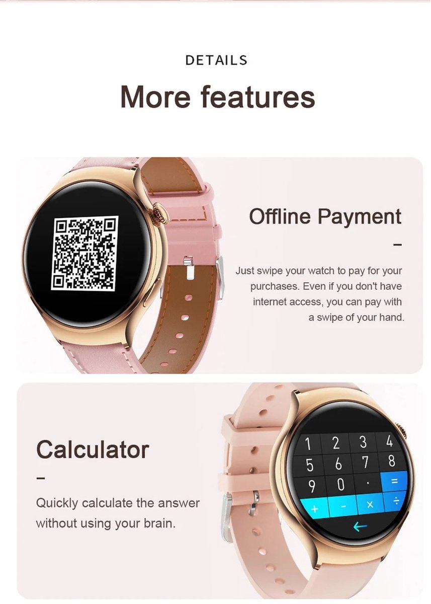 GT4 Mini NFC Smartwatch Vrouwen GPS 1.27" AMOLED 2024