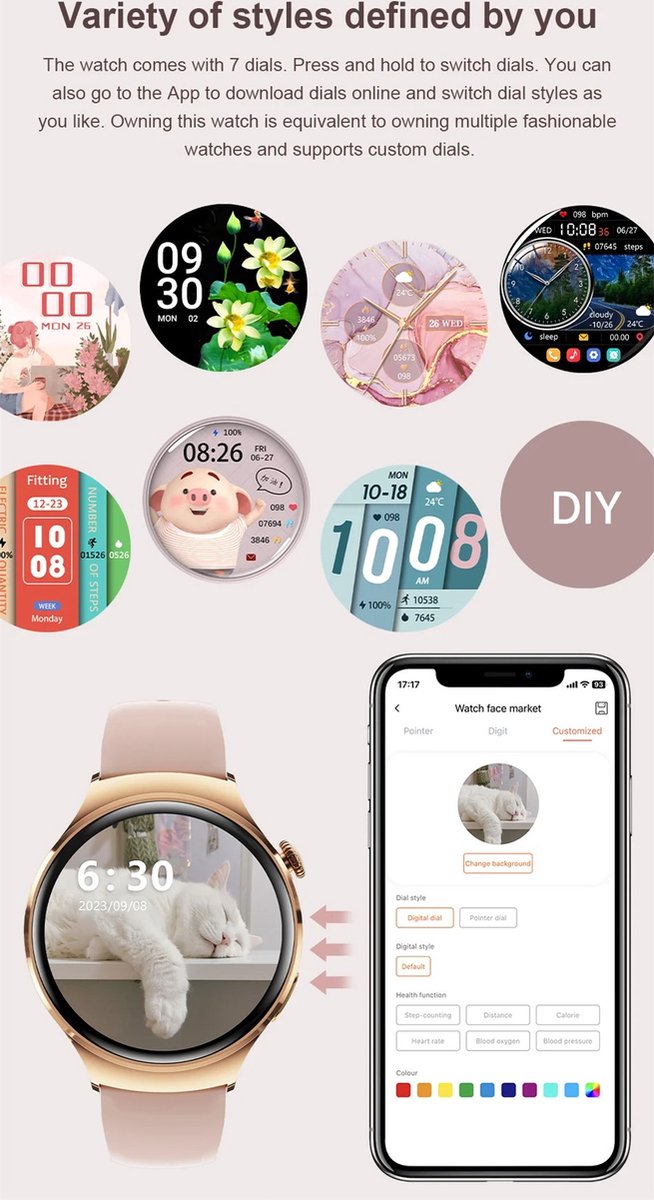 GT4 Mini NFC Smartwatch Vrouwen GPS 1.27" AMOLED 2024