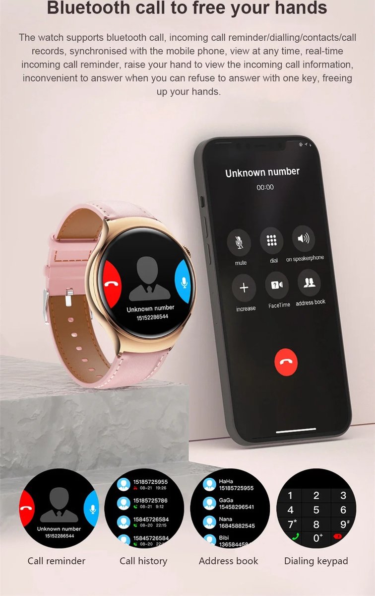 GT4 Mini NFC Smartwatch Vrouwen GPS 1.27" AMOLED 2024