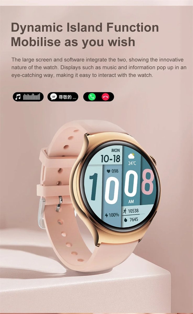 GT4 Mini NFC Smartwatch Vrouwen GPS 1.27" AMOLED 2024