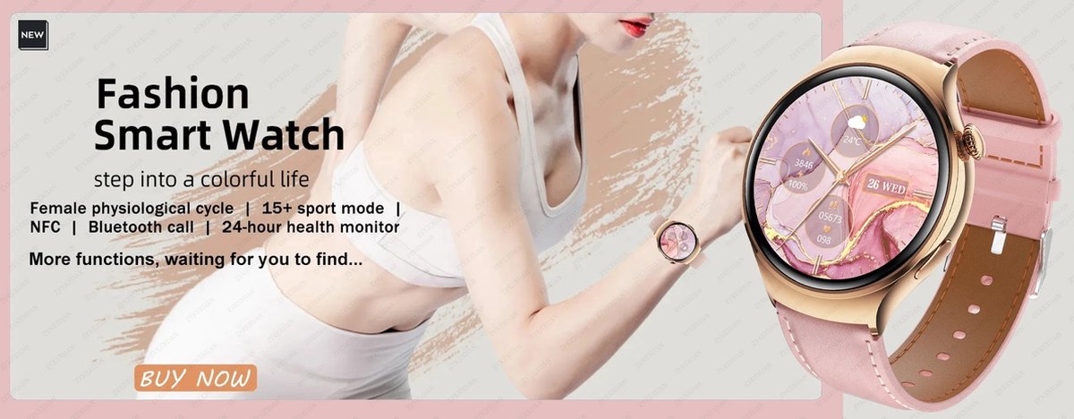 GT4 Mini NFC Smartwatch Vrouwen GPS 1.27" AMOLED 2024