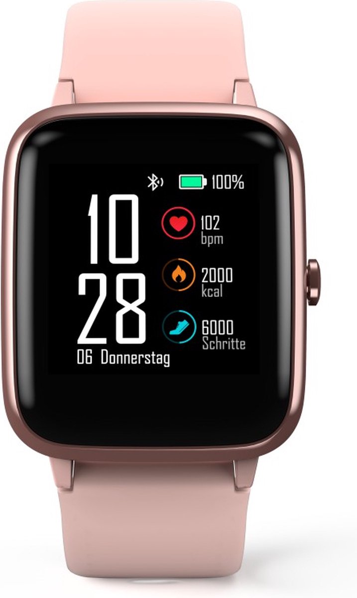 Wat vinden we goed aan de Hama Fit Watch 5910 Smartwatch rosé