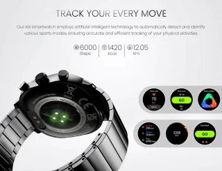 HiFuture AIX Smartwatch Zwart