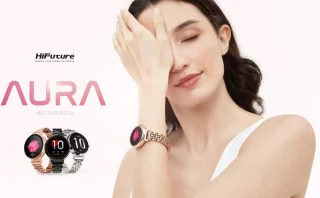 HiFuture Aura Smartwatch Dames 1,08 inch AMOLED Zwart