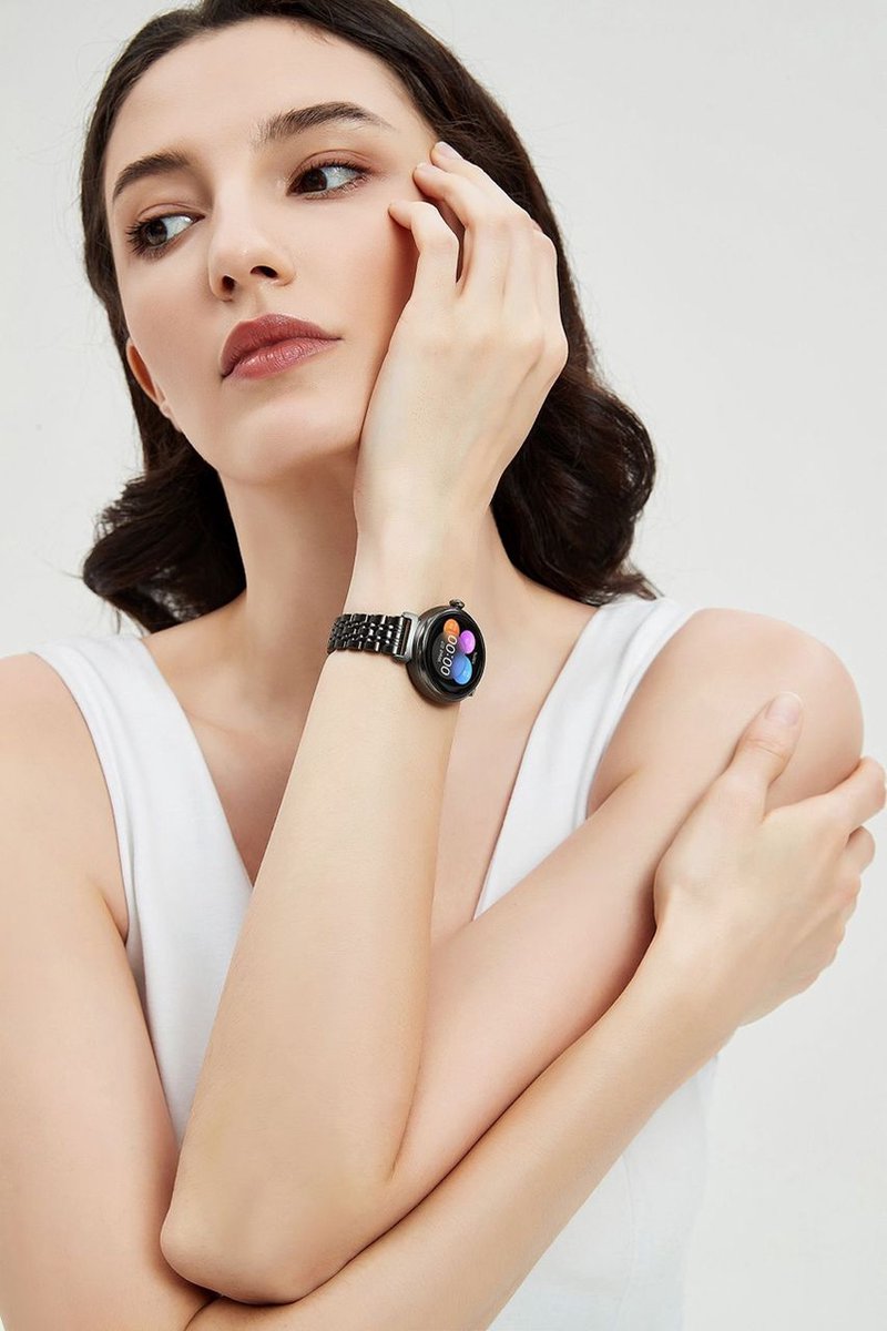 HiFuture Aura Smartwatch Dames 1,08 inch AMOLED Zwart