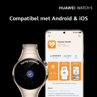 HUAWEI Watch 5 42mm Beige Roestvrijstaal