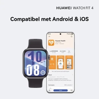 HUAWEI WATCH FIT 4 Wit Fluorelastomeer Horlogeband