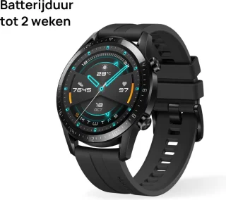 Huawei Watch GT 2 Zwart Fluoroelastomer Band