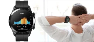 Huawei Watch GT 2 Zwart Fluoroelastomer Band
