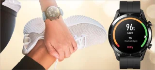 Huawei Watch GT 2 Zwart Fluoroelastomer Band