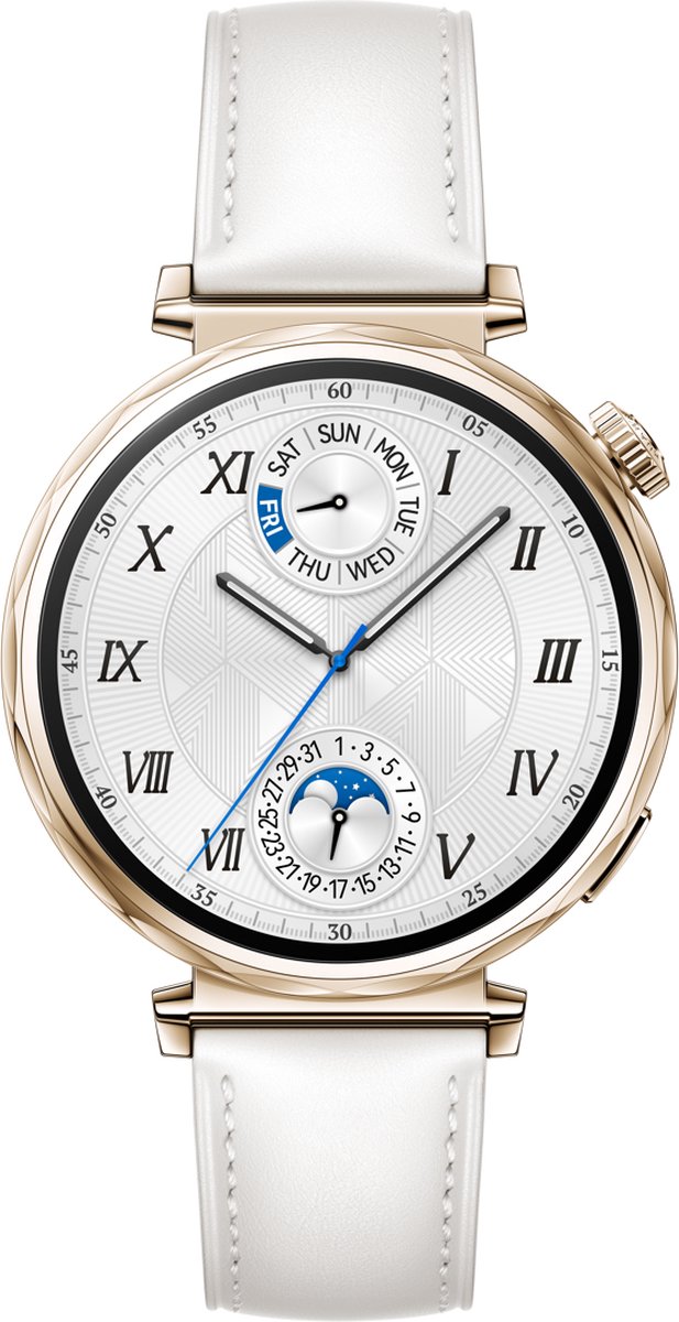 De HUAWEI WATCH GT5 41mm Wit Leer Horlogeband in één oogopslag
