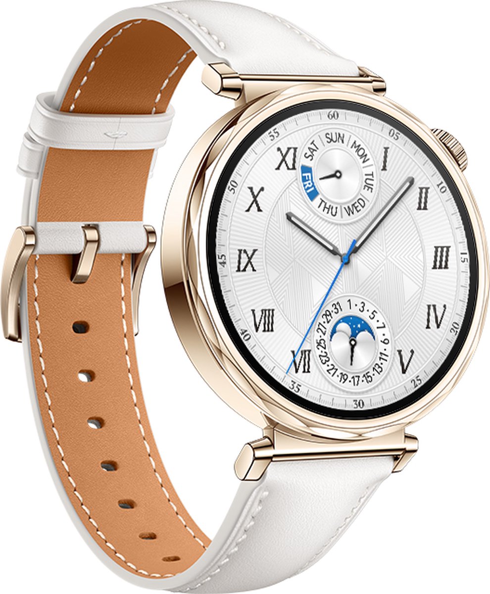 Wat vinden we goed aan de HUAWEI WATCH GT5 41mm Wit Leer Horlogeband