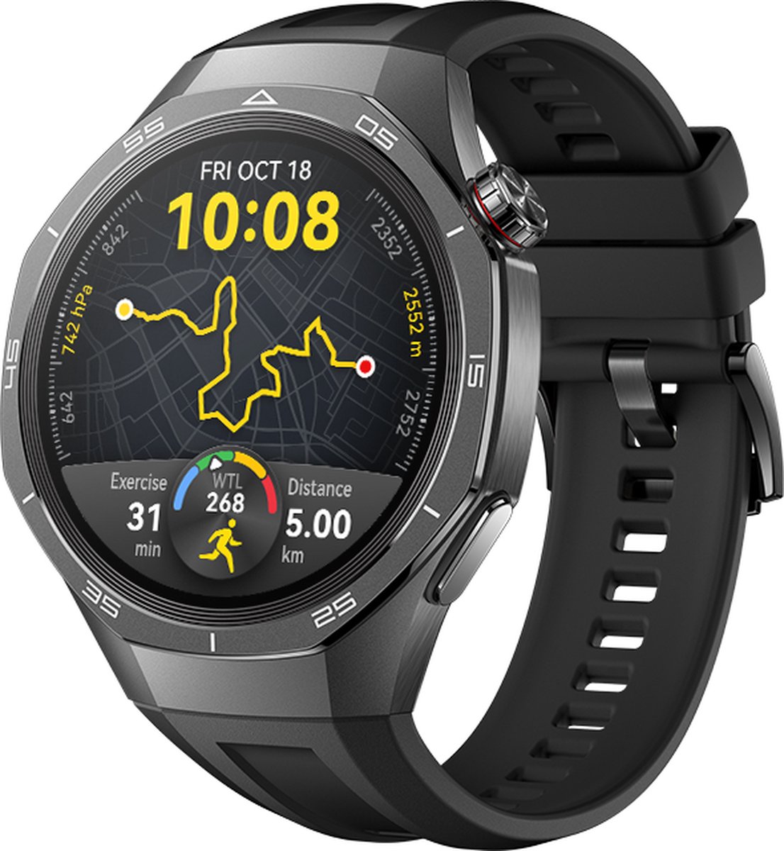 HUAWEI WATCH GT5 Pro 46mm Zwart Fluoroelastomeer Horlogeband