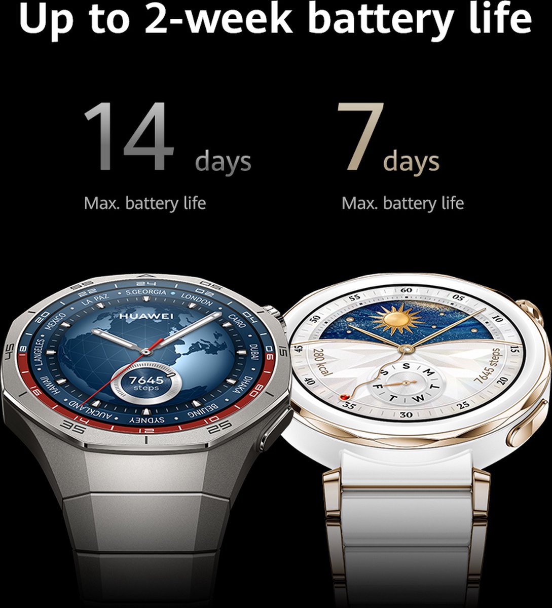HUAWEI WATCH GT5 Pro 46mm Zwart Fluoroelastomeer Horlogeband
