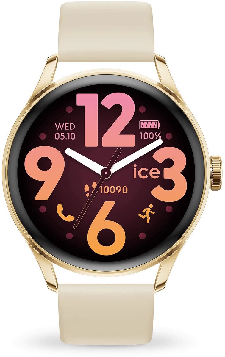De Ice Watch ICE smart 3.0 Gold Beige Ø 39 mm Siliconen Horloge in één oogopslag
