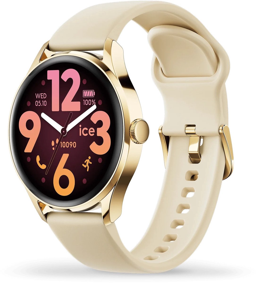 Wat vinden we goed aan de Ice Watch ICE smart 3.0 Gold Beige Ø 39 mm Siliconen Horloge