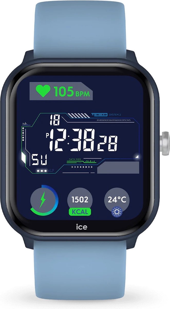 De Ice-Watch ICE smart junior 3.0 Blue Light blue 1,75 AMOLED jongenshorloge in één oogopslag