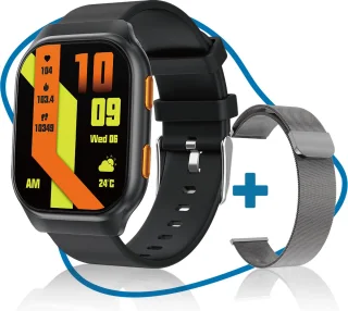 ISHIVA® AMOLED Smartwatch Zwart