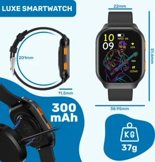 ISHIVA® AMOLED Smartwatch Zwart