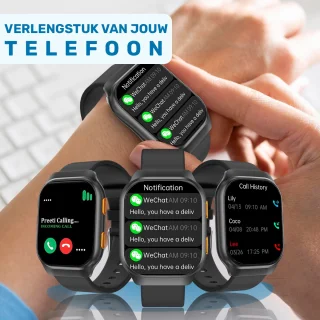 ISHIVA® AMOLED Smartwatch Zwart