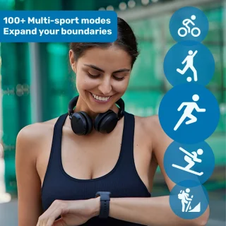 ISHIVA® AMOLED Smartwatch Zwart