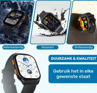 ISHIVA® AMOLED Smartwatch Zwart