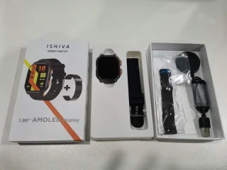 ISHIVA® AMOLED Smartwatch Zwart