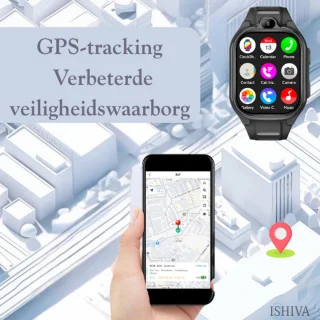 ISHIVA® PRO 4G Kinder Smartwatch Zwart