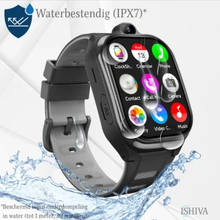 ISHIVA® PRO 4G Kinder Smartwatch Zwart