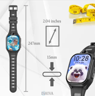 ISHIVA® PRO 4G Kinder Smartwatch Zwart